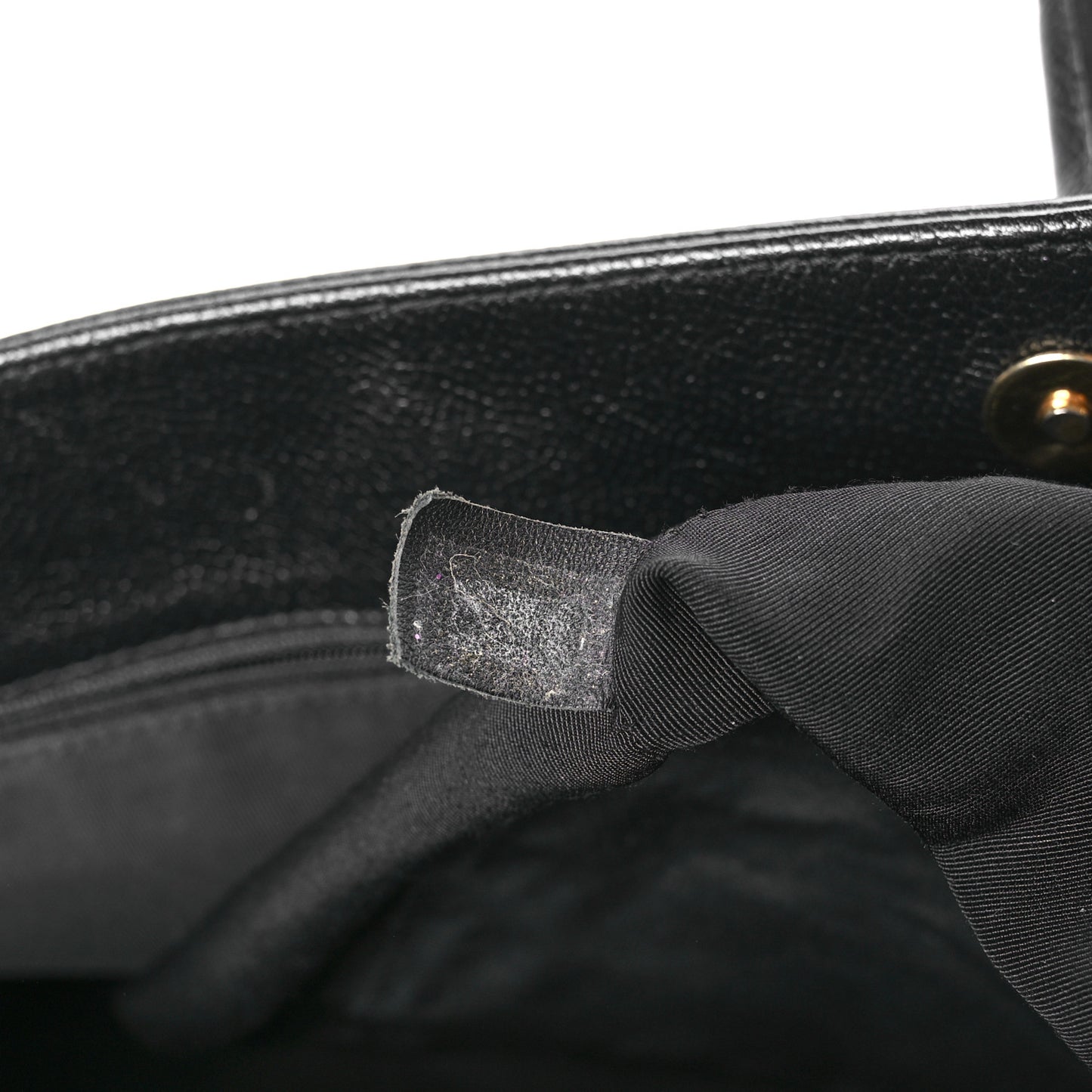 Calfskin Cerf Executive Shopper Tote Black