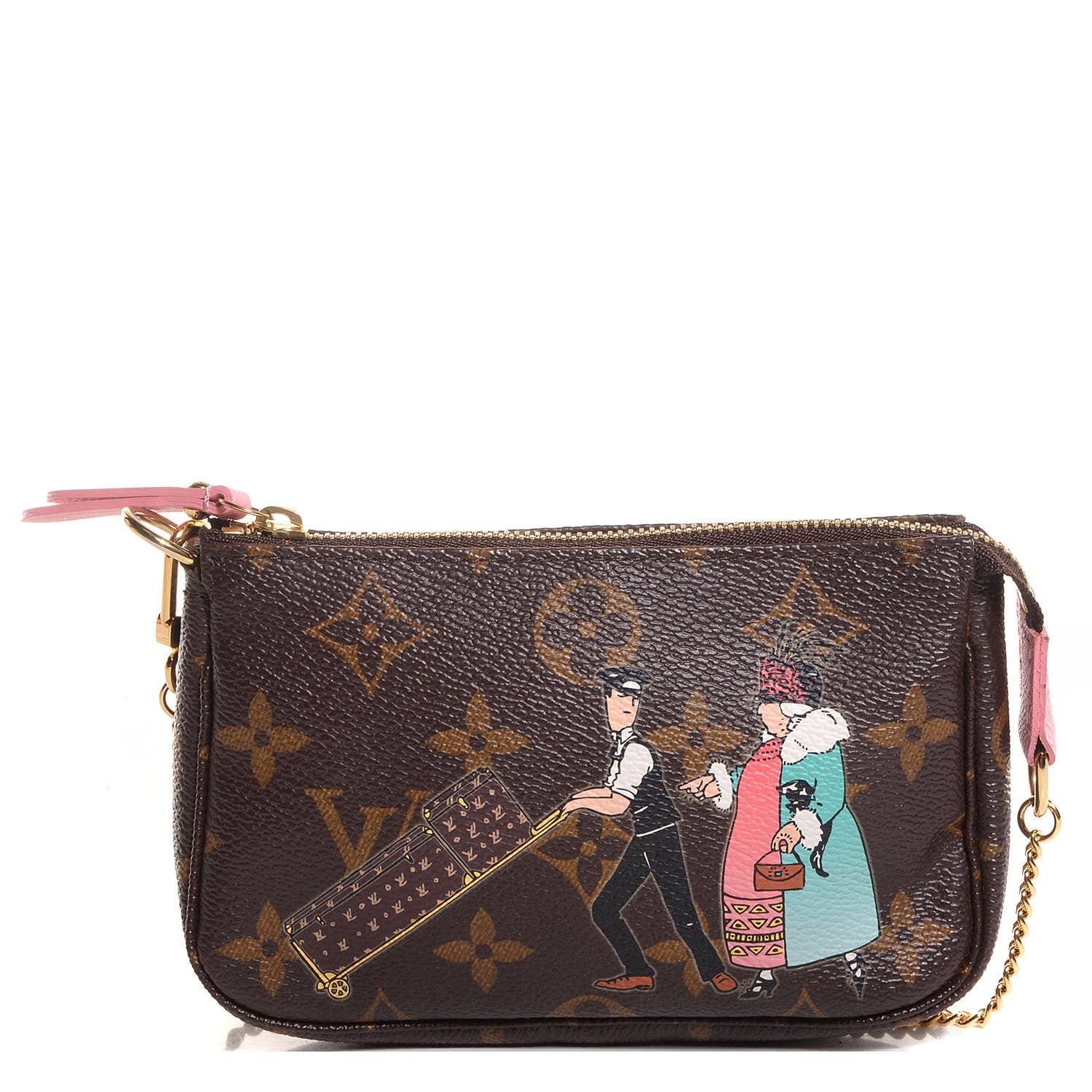 Louis Vuitton Monogram Illustre Mini Pochette Accessories Rose 1 of 7