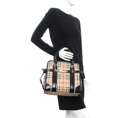 Burberry Haymarket Check Minford Portrait Tote Black 2 of 10