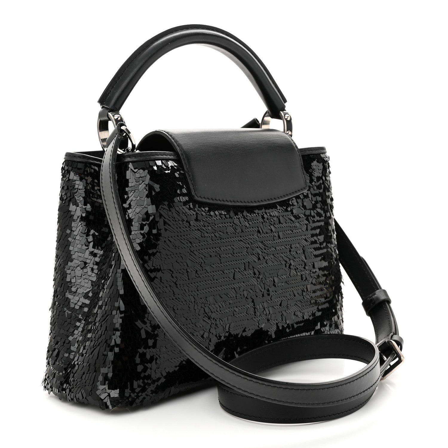 Louis Vuitton Calfskin Sequin Capucines BB Night Fever 3 of 15