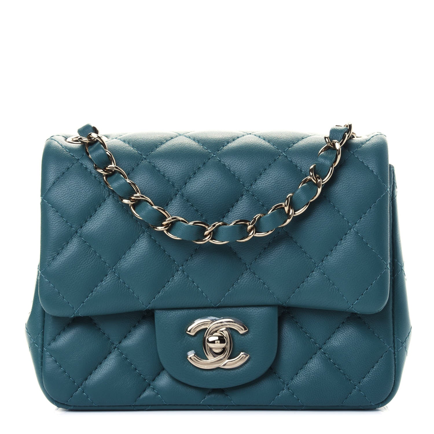 Chanel Lambskin Quilted Mini Square Flap Blue 1 of 4