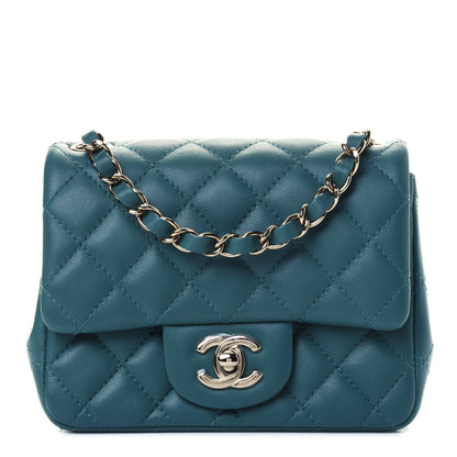 Chanel Lambskin Quilted Mini Square Flap Blue 1 of 4