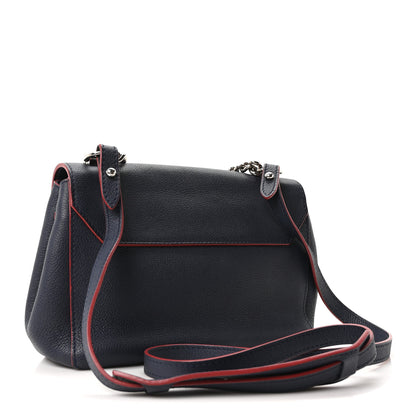 Louis Vuitton Calfskin Lockme II Chain Bag BB Marine Rouge 3 of 9