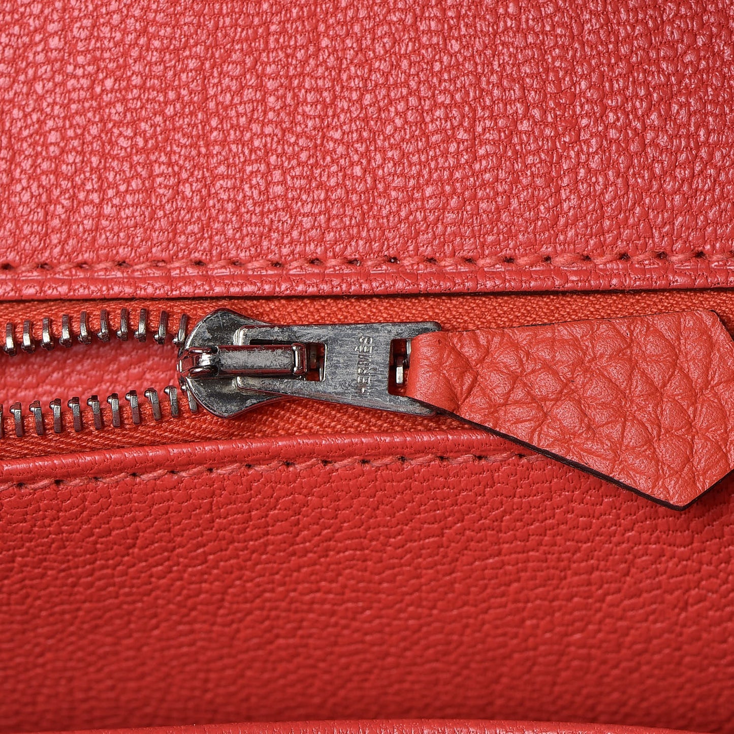 Togo Birkin 35 Rouge Pivoine