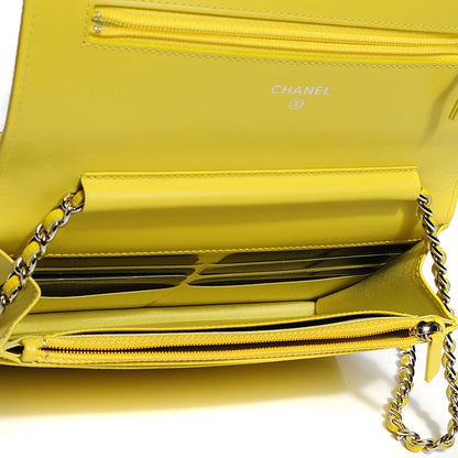 Chanel Caviar Timeless CC Wallet On Chain WOC Yellow 6 of 9
