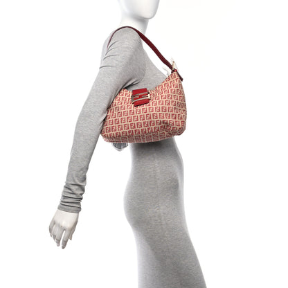 Fendi Zucchino Hobo Red 3 of 9