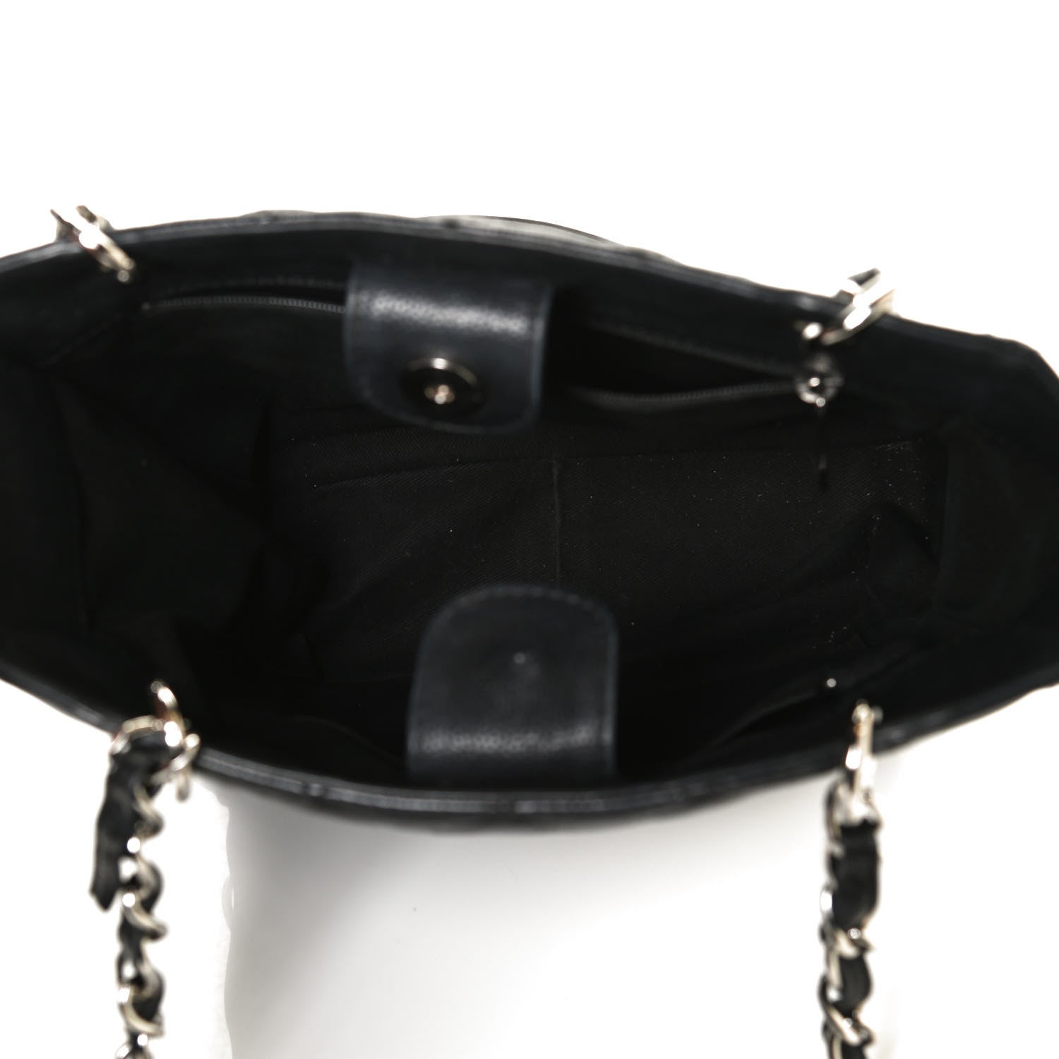 Chanel Caviar Quilted Petit Shopping Tote PST Black 4 of 9