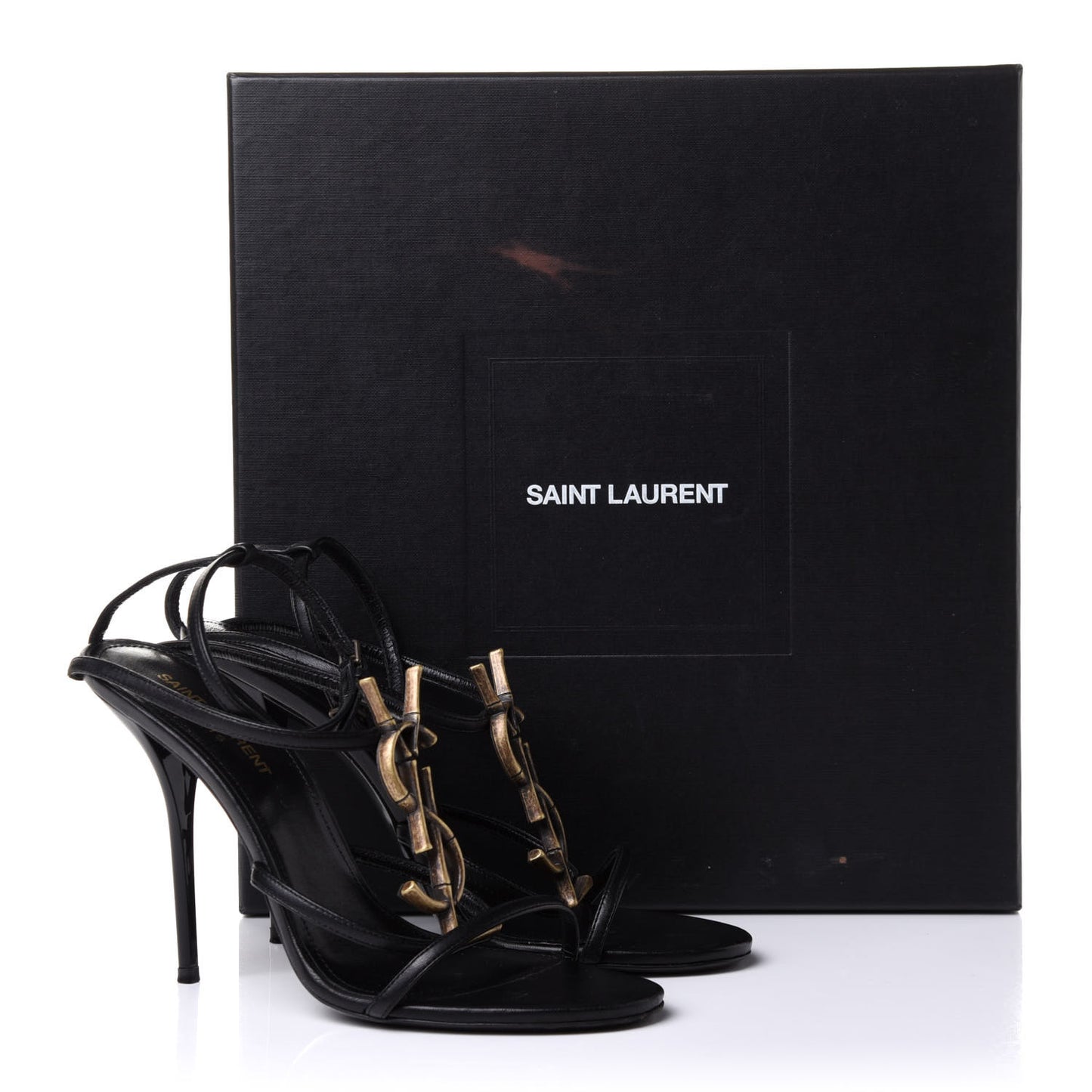 Sheepskin Cassandra Bamboo Logo 110 Ankle Strap Sandals 38.5 Black