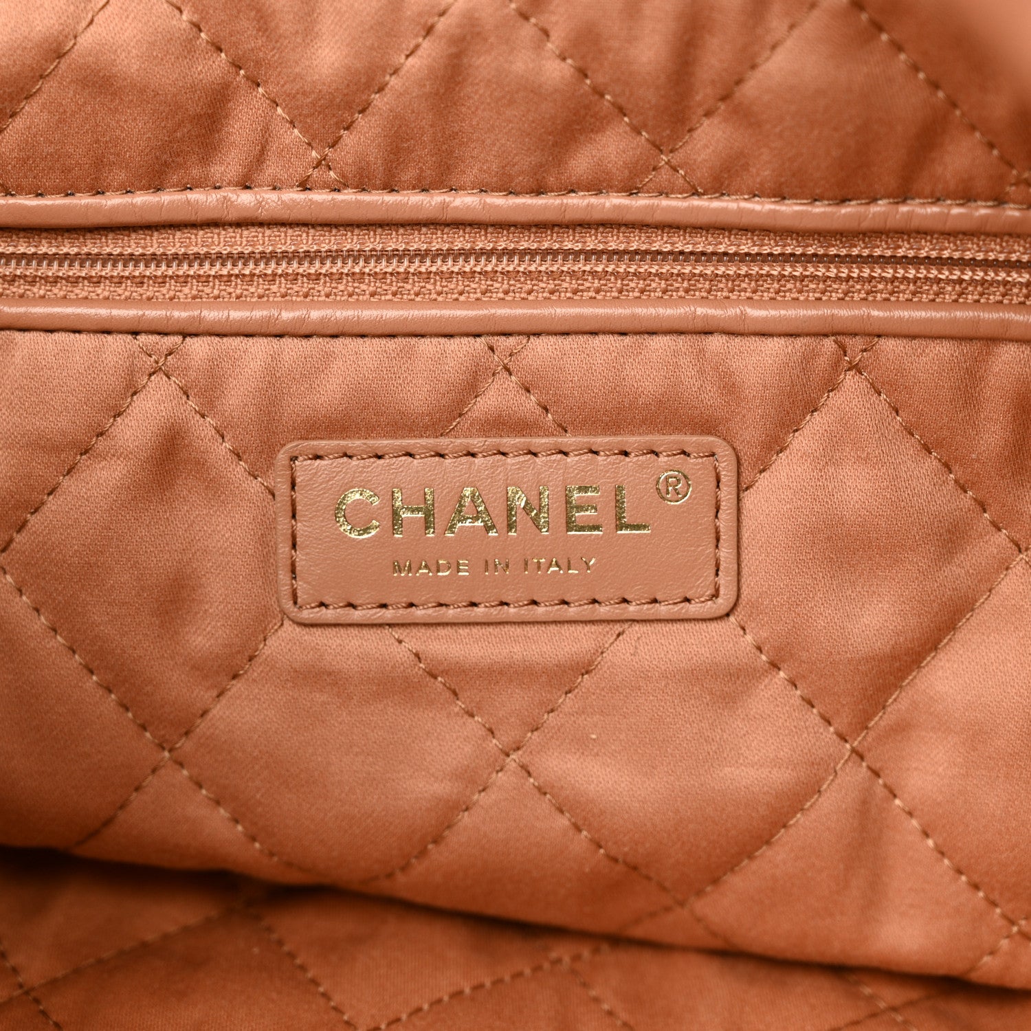 Chanel Shiny Calfskin Quilted Chanel 22 Camel 6 of 10