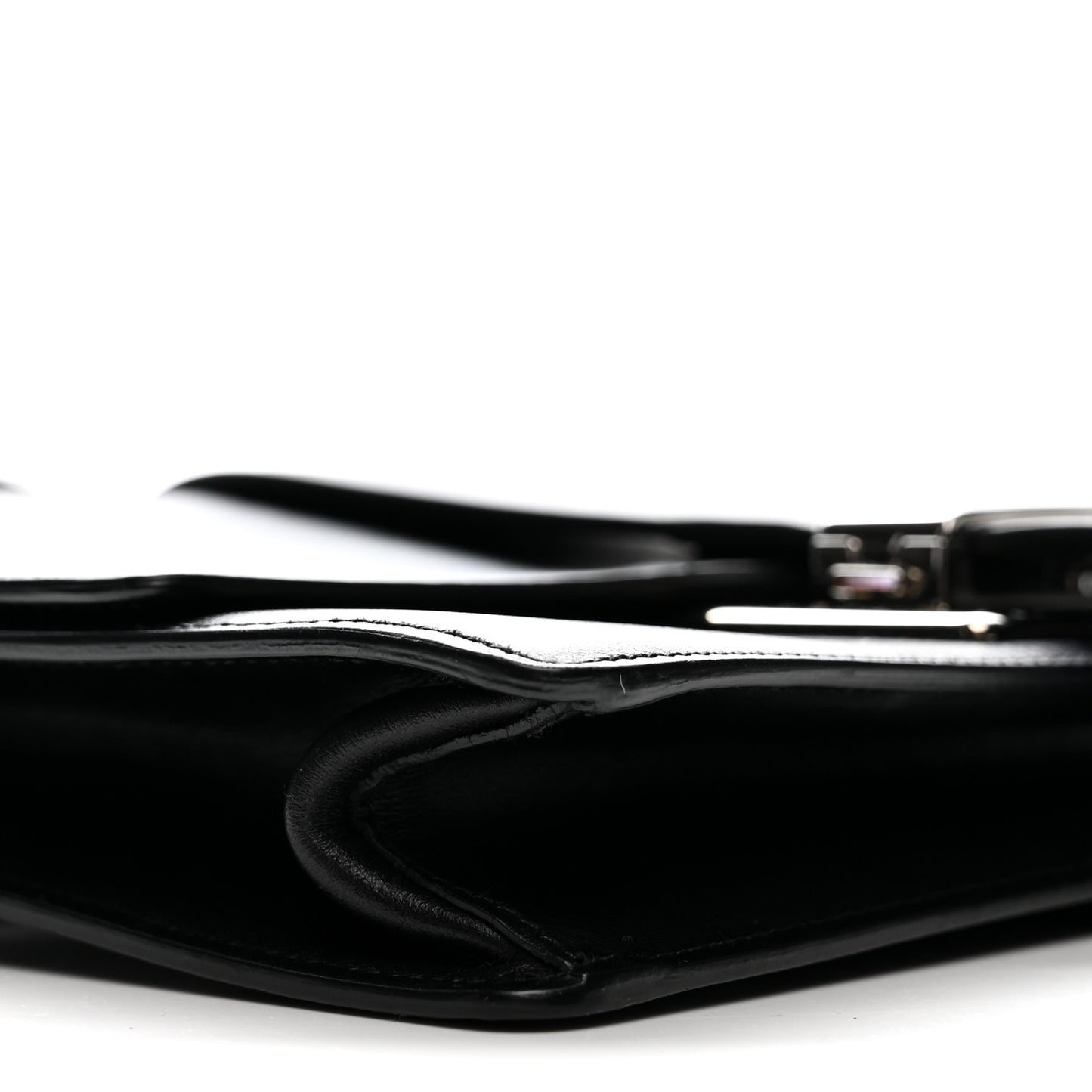 City Calfskin Ribbon Bag Black