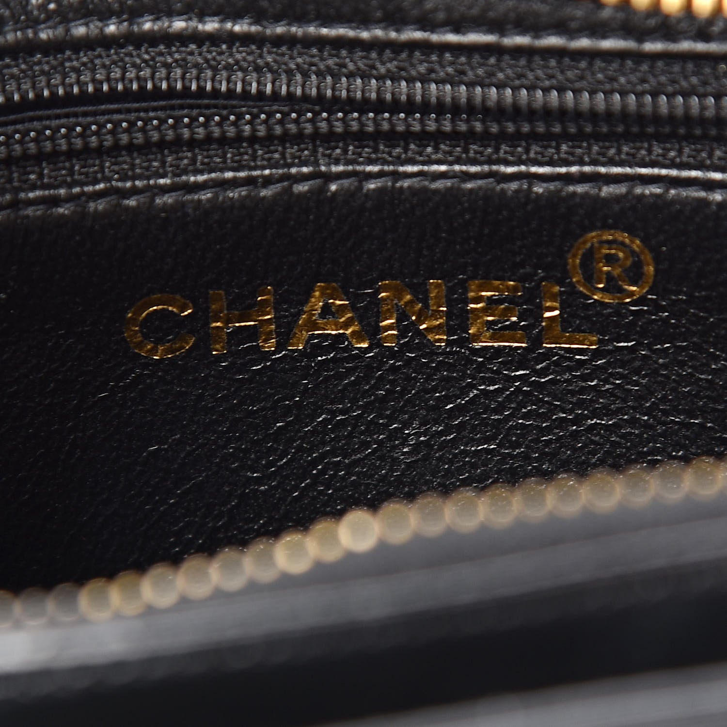 Chanel Patent CC Wristlet Black 7 of 10