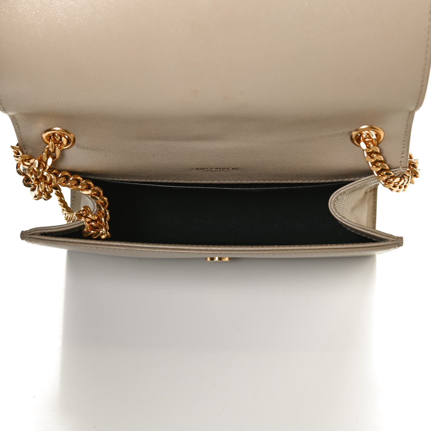 Saint Laurent Grain De Poudre Small Monogram Kate Satchel Sea Salt 5 of 13