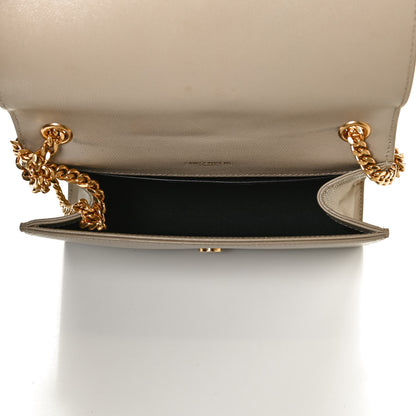 Saint Laurent Grain De Poudre Small Monogram Kate Satchel Sea Salt 5 of 13