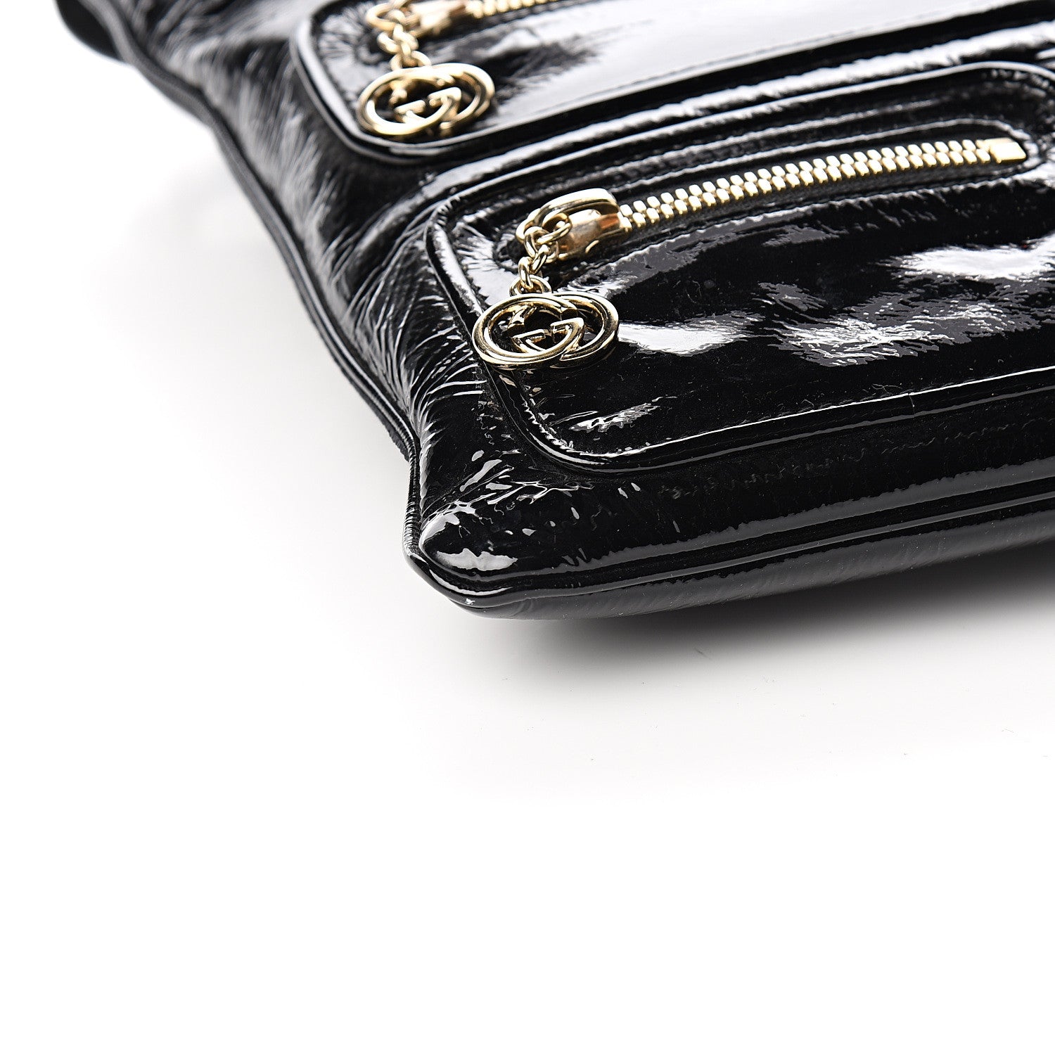 Gucci Patent Britt Messenger Bag Black 7 of 10