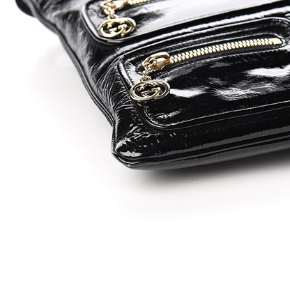 Gucci Patent Britt Messenger Bag Black 7 of 10