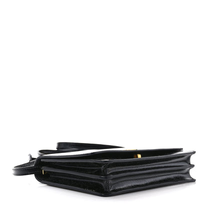 Prada Saffiano Vernice Mini Crossbody Wallet Black 3 of 10