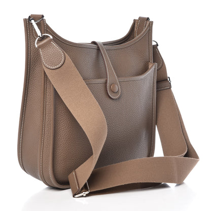 Hermes Taurillon Clemence Evelyne III PM Etoupe 3 of 8