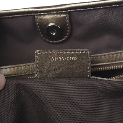 Christian Dior Coated Canvas Cannage Medium Panarea Tote Bronze 6 of 11
