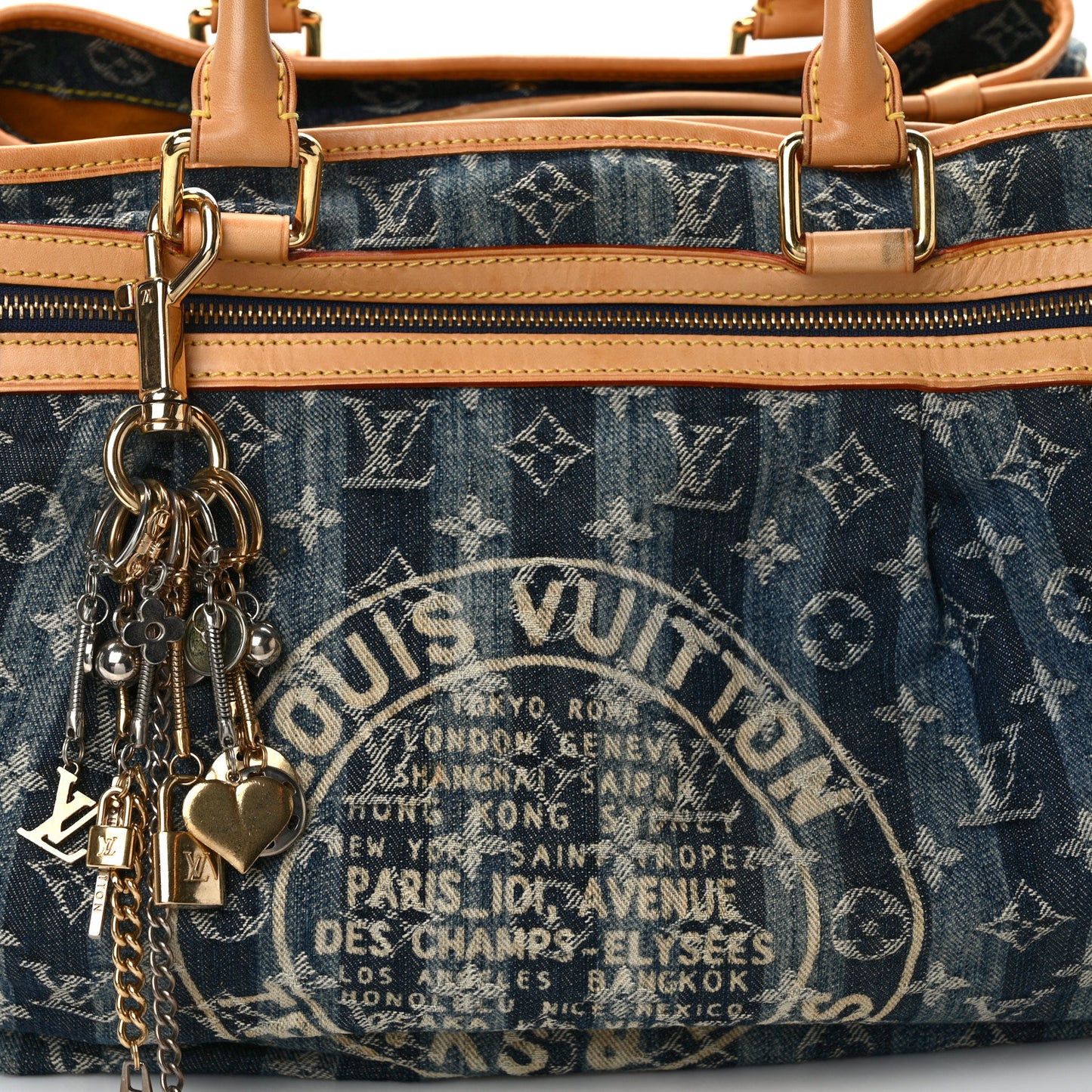 LOUIS VUITTON Denim Raye Cabas GM