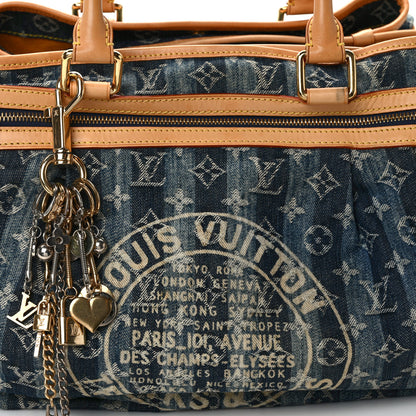 Louis Vuitton LOUIS VUITTON Denim Raye Cabas GM 7 of 14