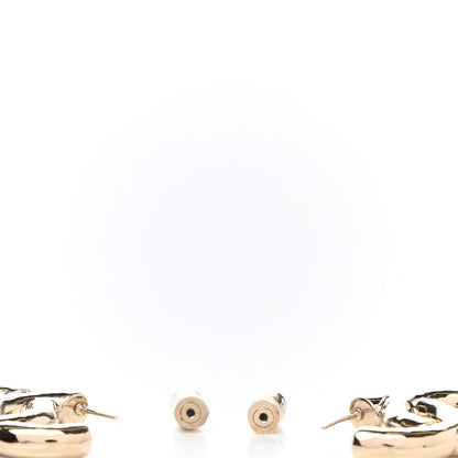 Chanel Metal Large CC Earrings Light Gold 3 of 4