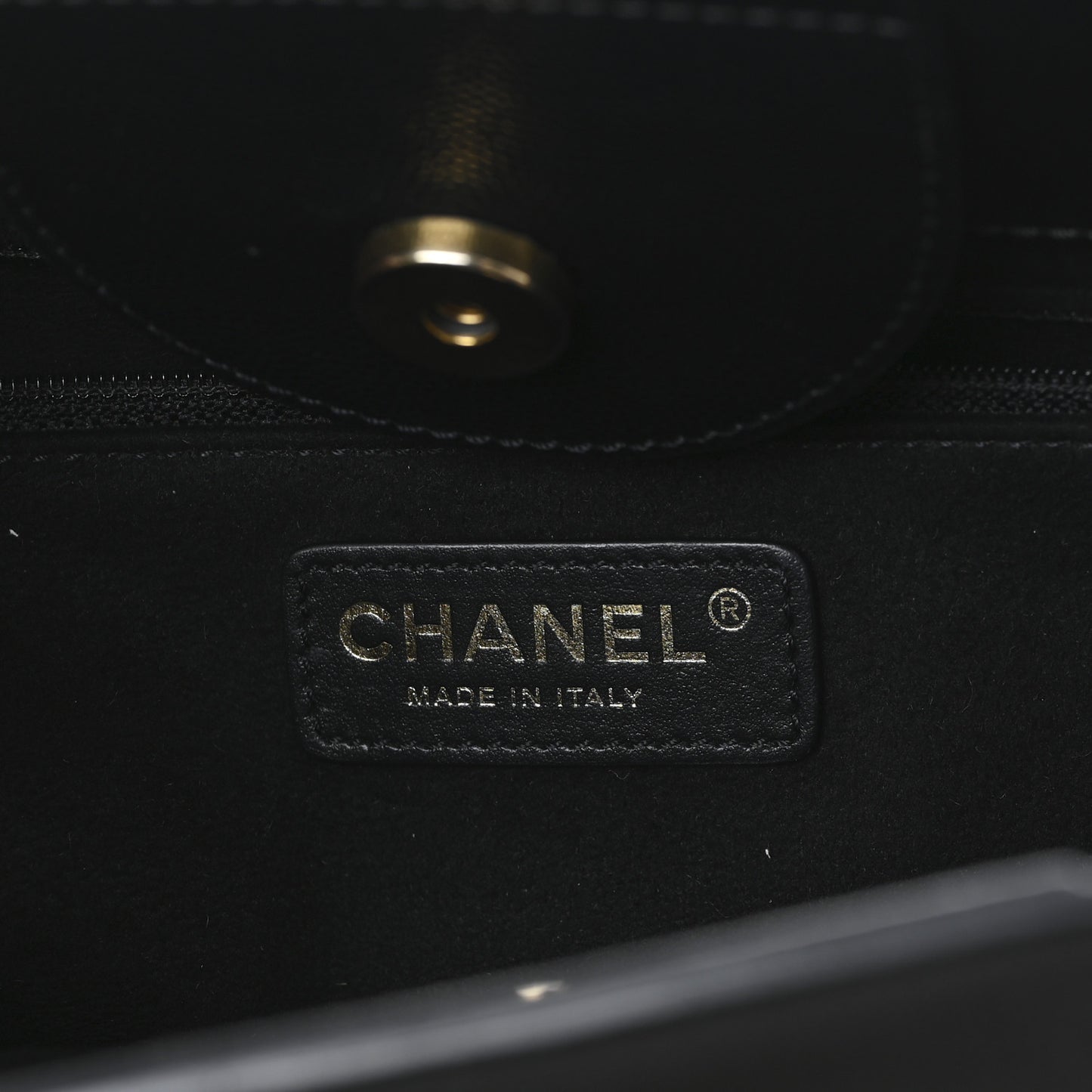 Caviar Small Studded Deauville Tote Black