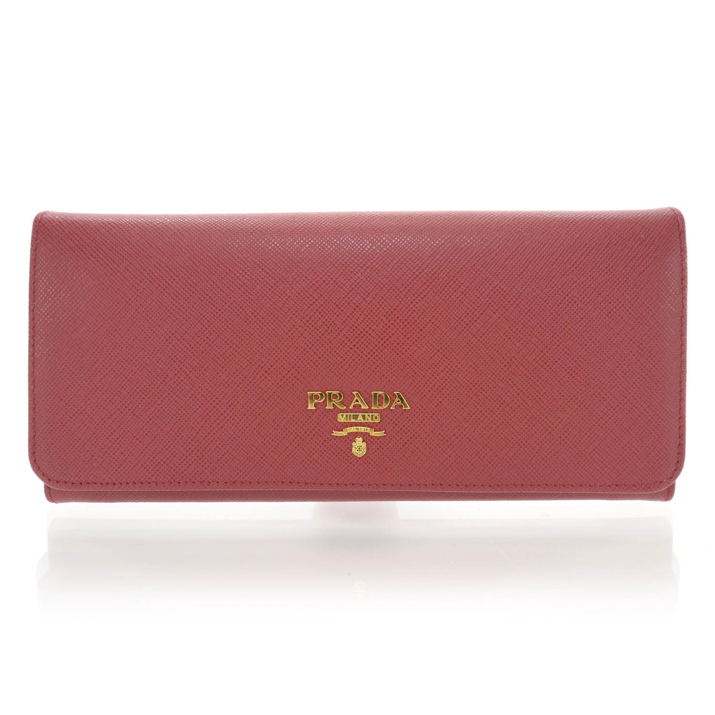 Saffiano Continental Flap Wallet Fuoco