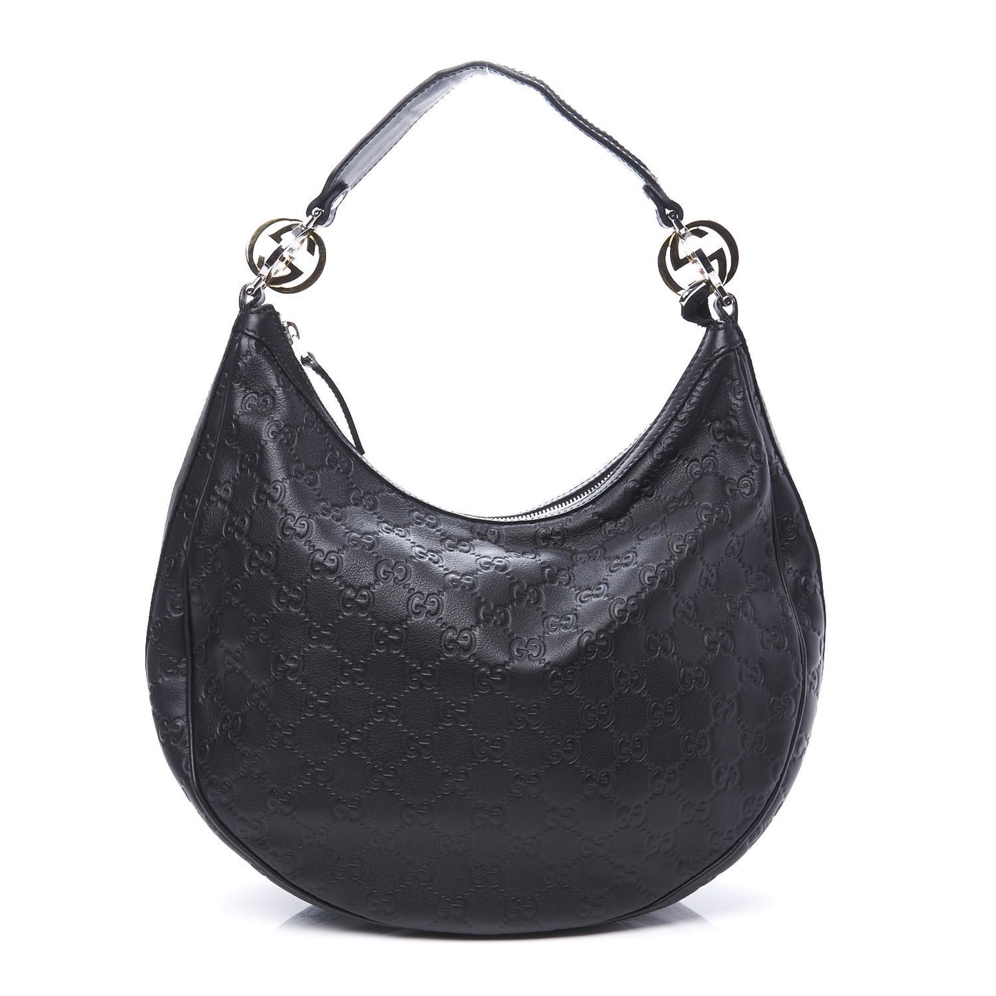 Guccissima Medium GG Twins Hobo Black