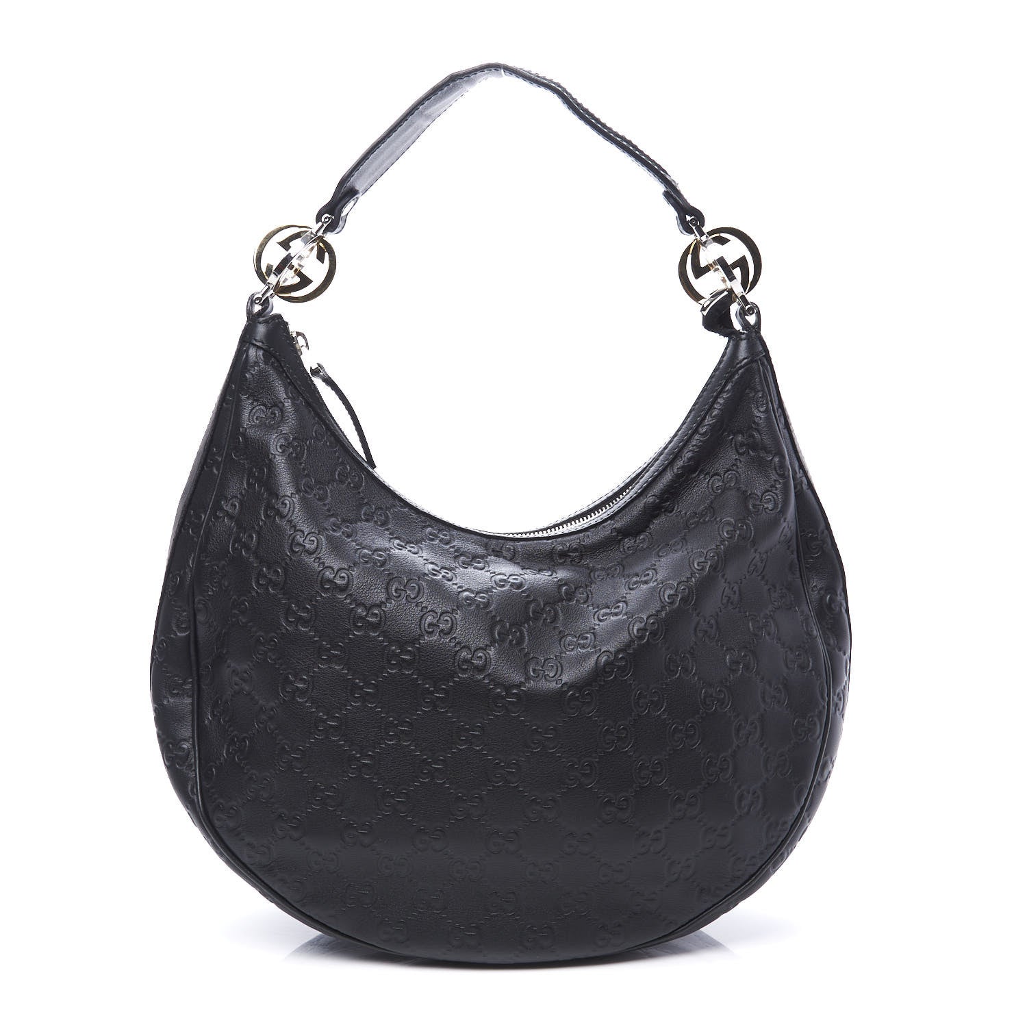 Gucci Guccissima Medium GG Twins Hobo Black 1 of 10