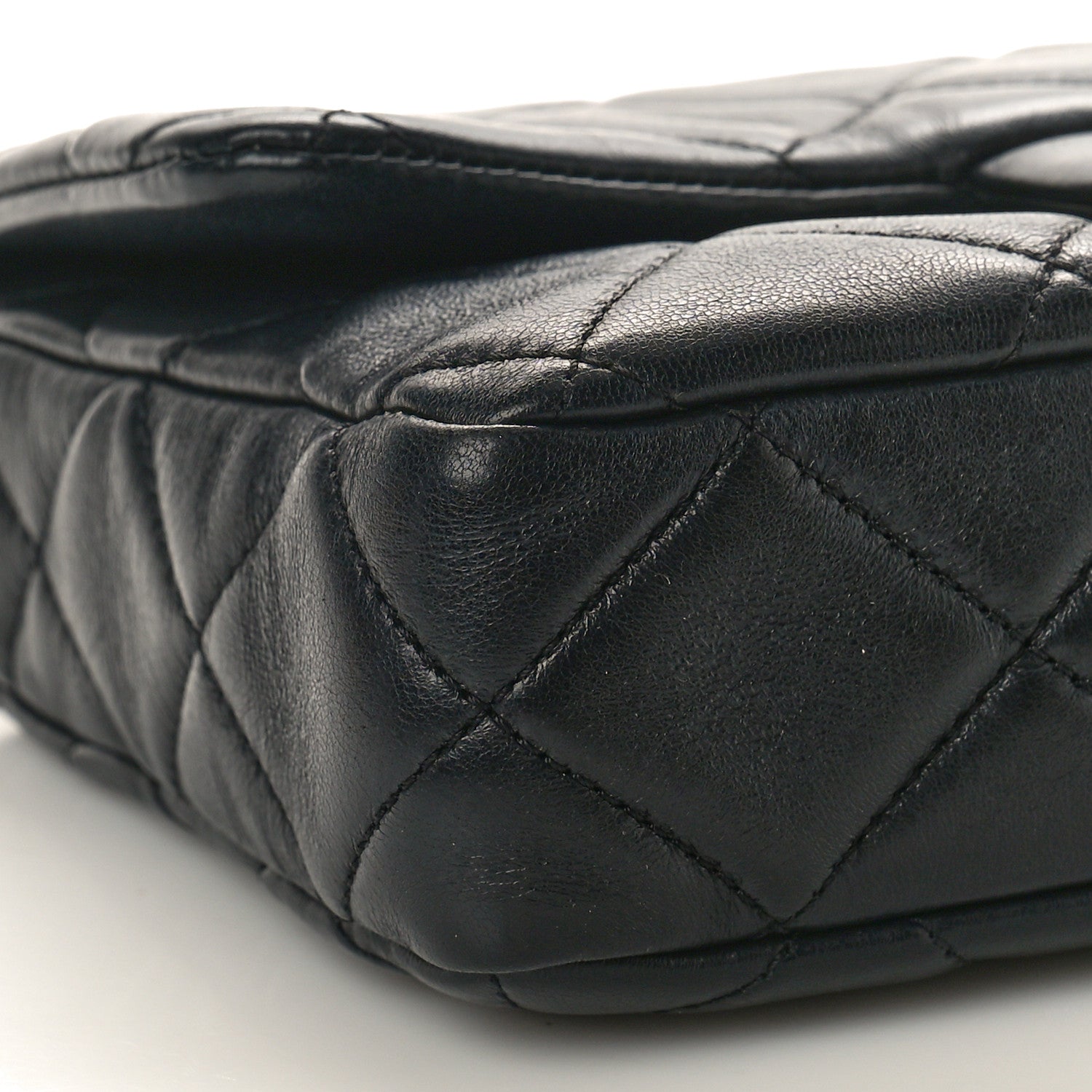 Chanel Lambskin Enamel Quilted Pending CC Square Flap Black 9 of 12