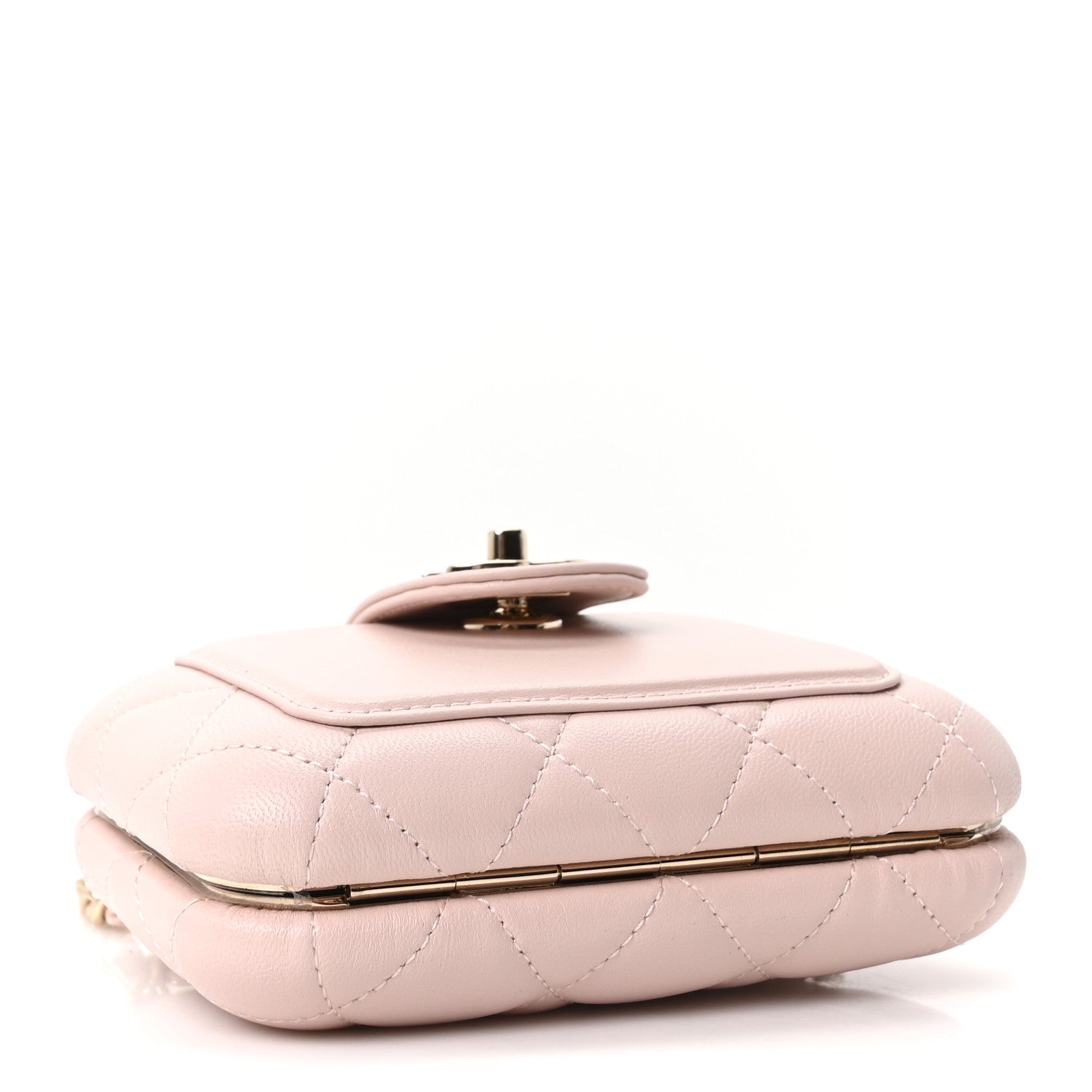 Chanel Lambskin Quilted Mini CC Chain Pocket Bag Light Pink 3 of 10