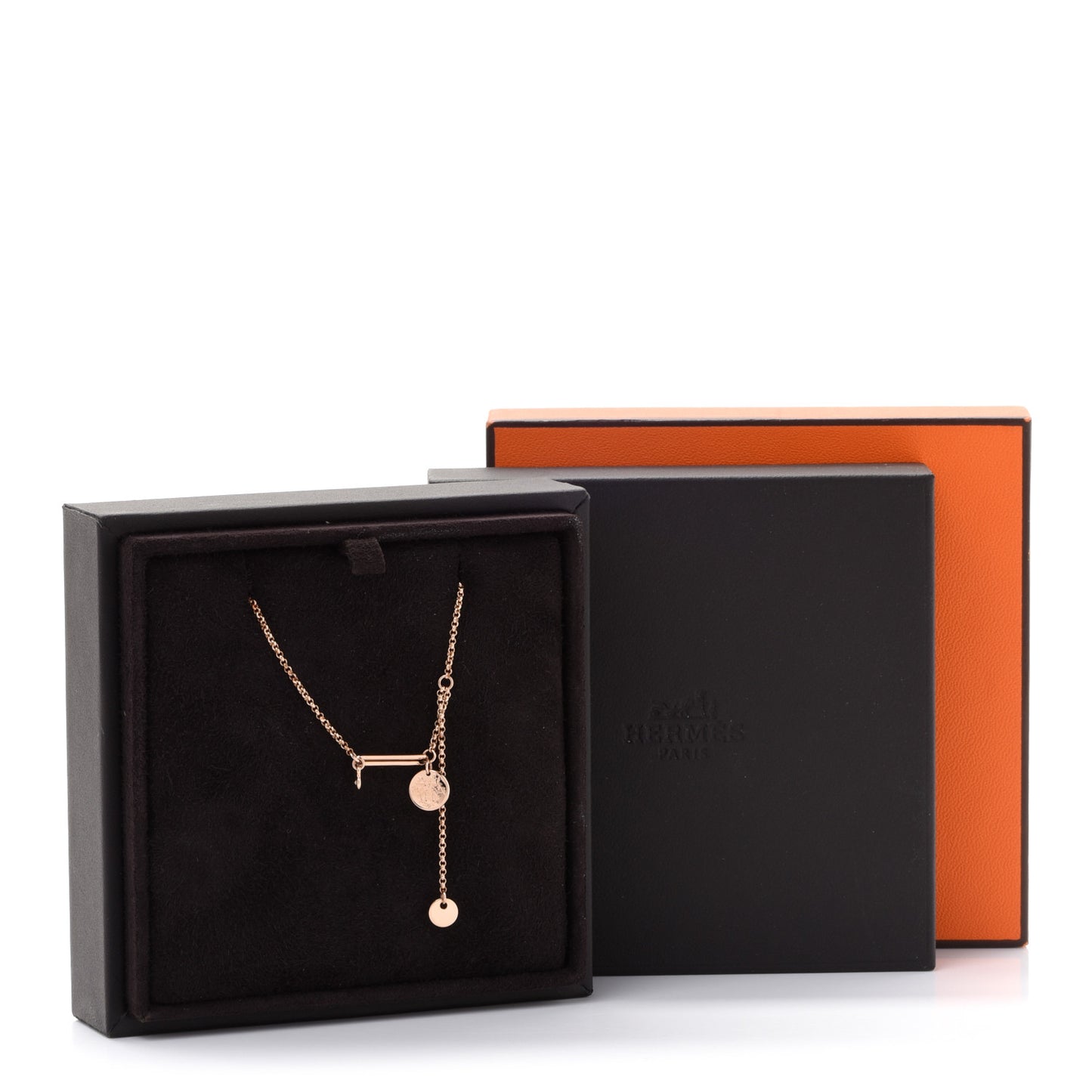 18K Rose Gold Diamond TPM Ex-Libris Pendant Necklace