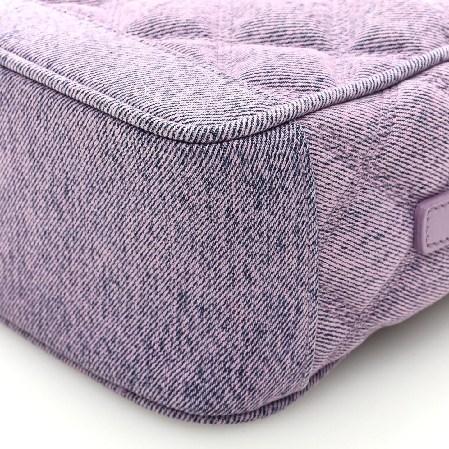 Denim Quilted 80's Vanity Bag Bleached Lilac