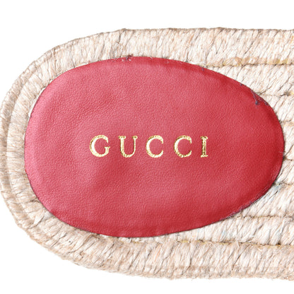Gucci Nappa Matelasse GG Marmont Espadrille Slippers 40 Hibiscus Red 9 of 11