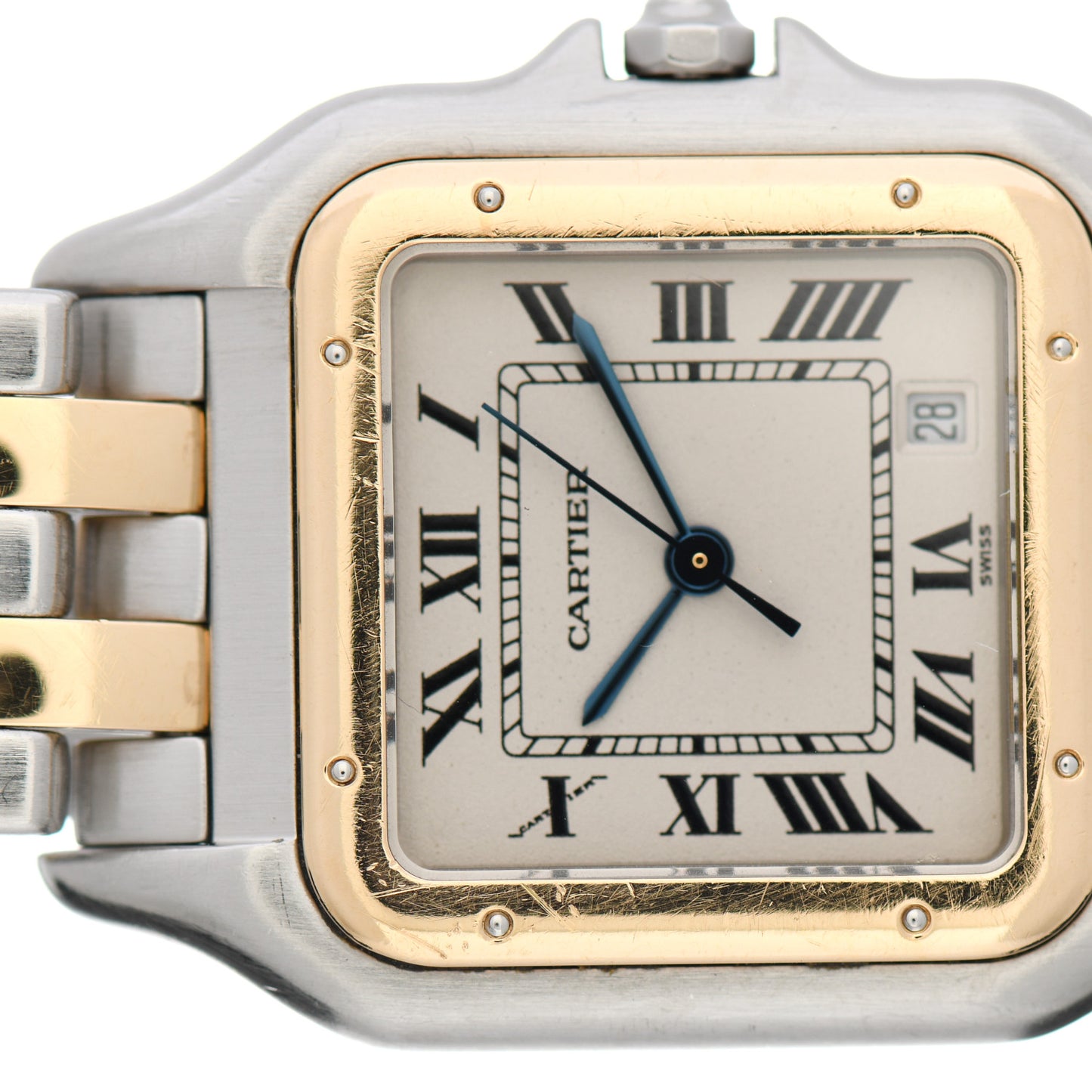 Stainless Steel 18K Yellow Gold 27mm Panthere Quartz Watch