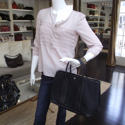 Hermes Toile Leather Garden Party Tote 2 of 9