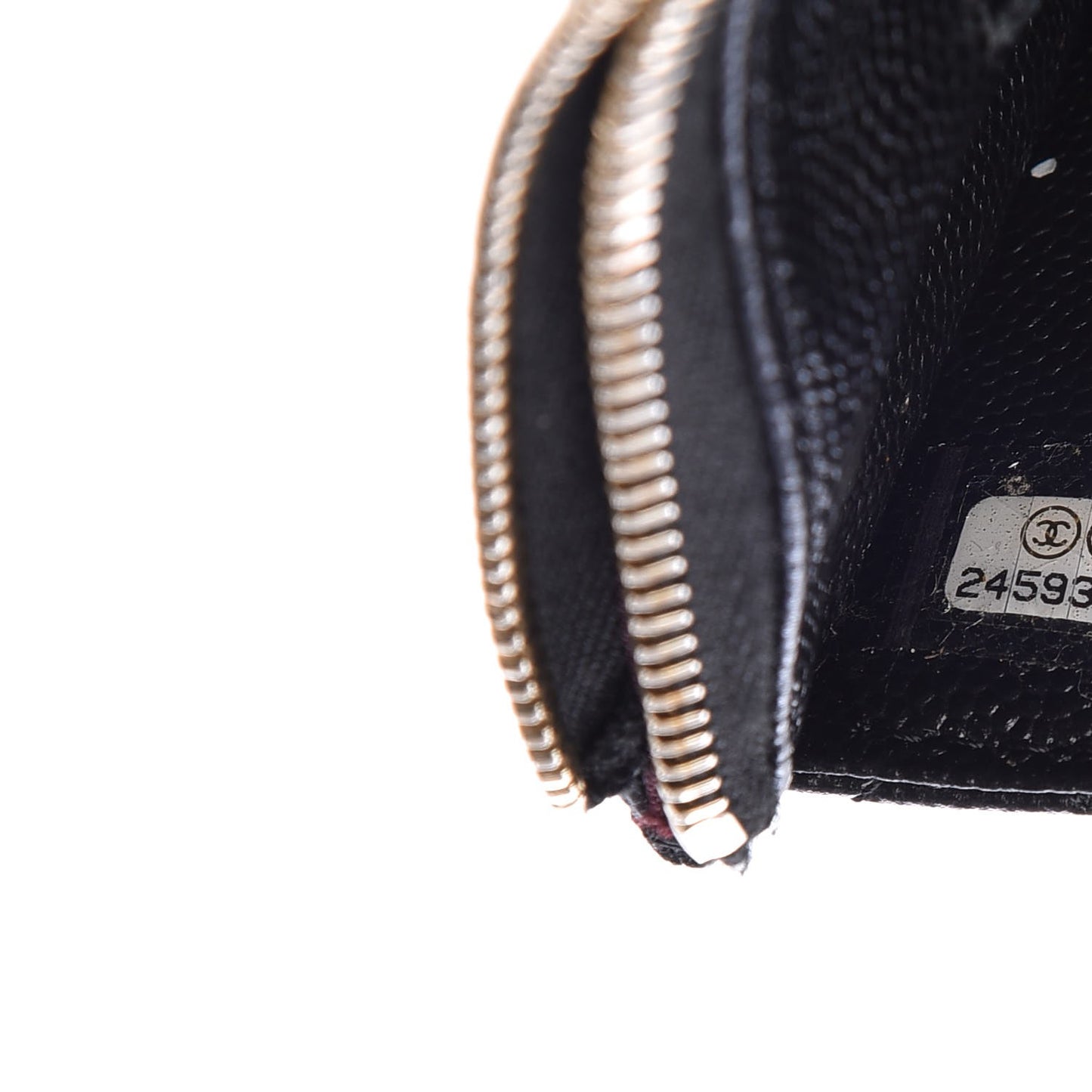 Caviar Quilted Classic Zip Pouch Black