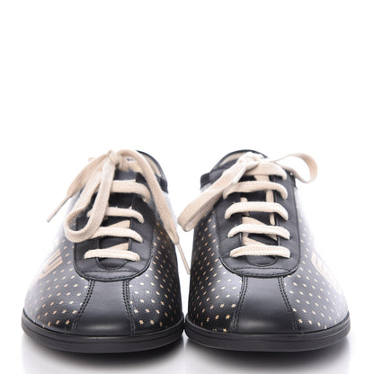 Gucci X SEGA Calfskin GUCCY Stars Mens Falacer Sneakers 7.5 Black 2 of 9