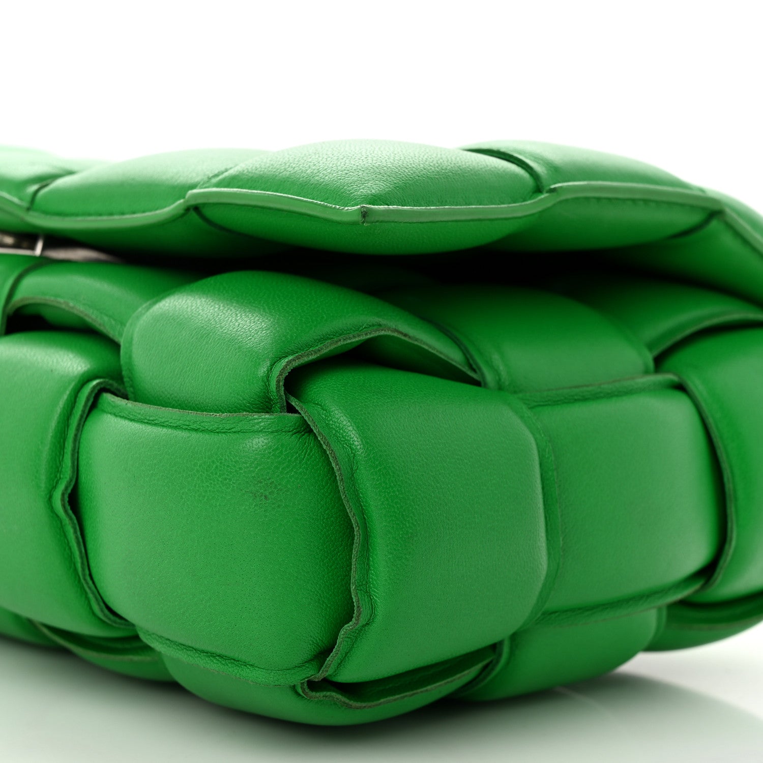 Bottega Veneta Nappa Maxi Intreccio Padded Cassette Crossbody Bag Grass 9 of 14