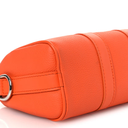 Louis Vuitton Grained Calfskin Aerogram Keepall XS Orange 8 of 13