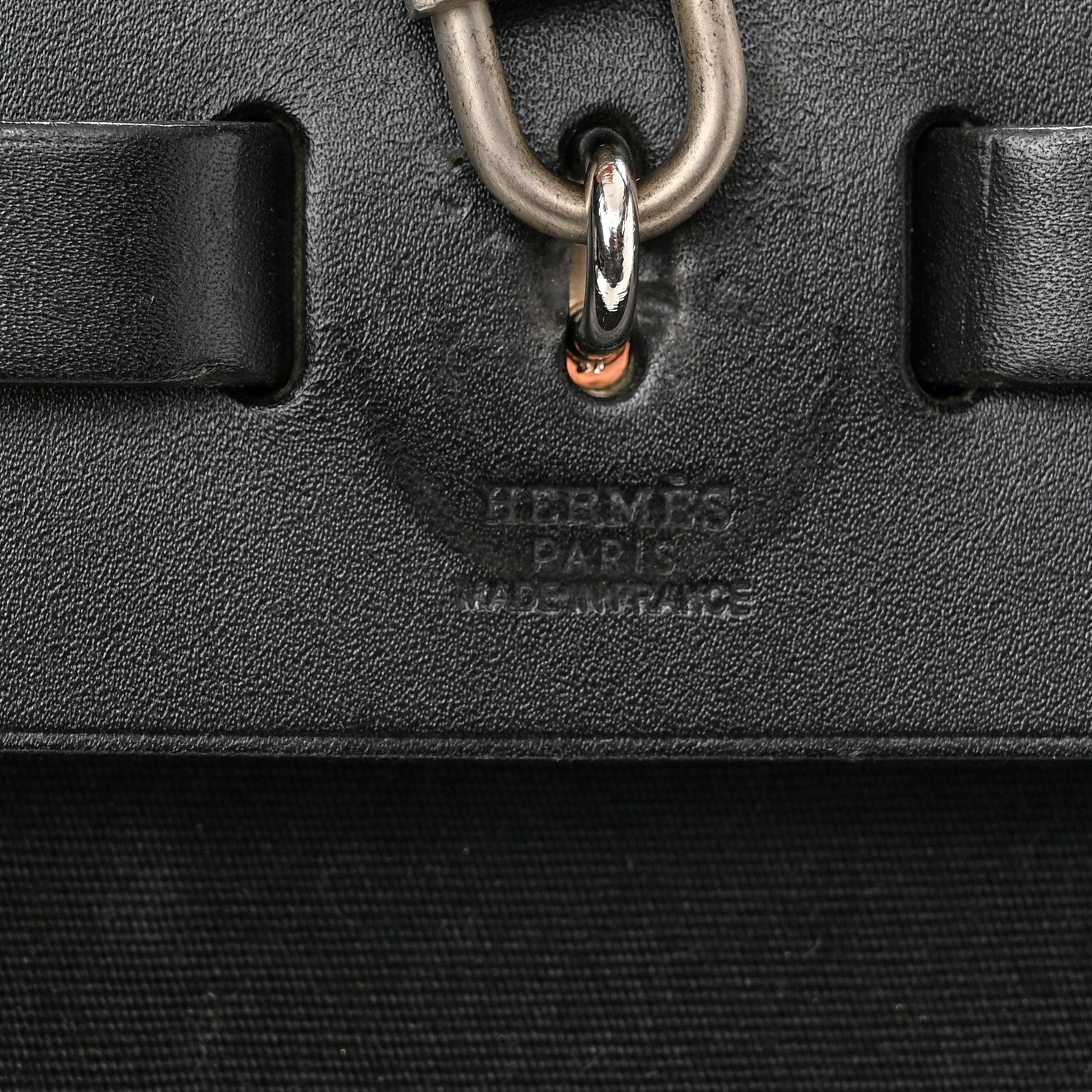 Hermes Toile Vache Calfskin Herbag 39 MM Black 7 of 16
