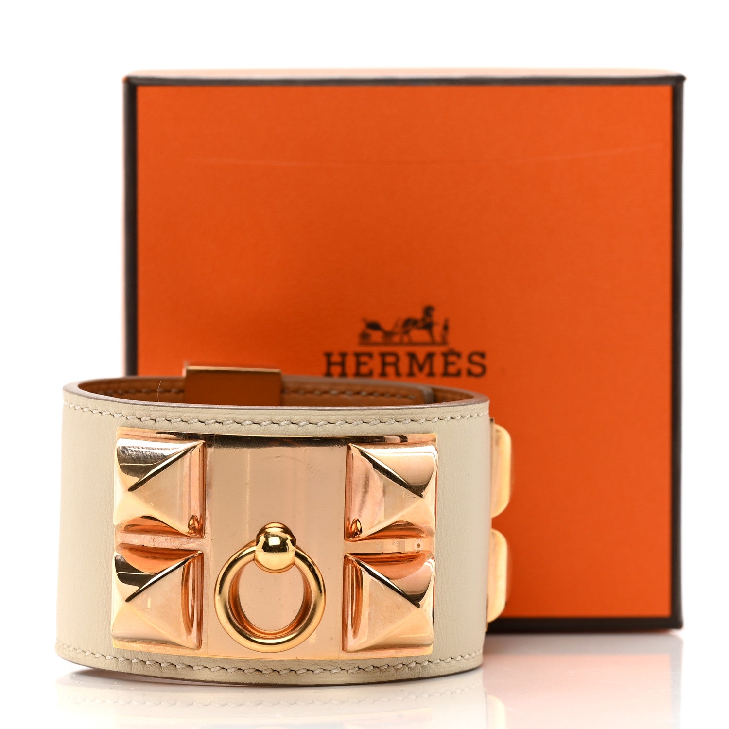 Hermes Swift Collier De Chien CDC Bracelet S Craie 5 of 5