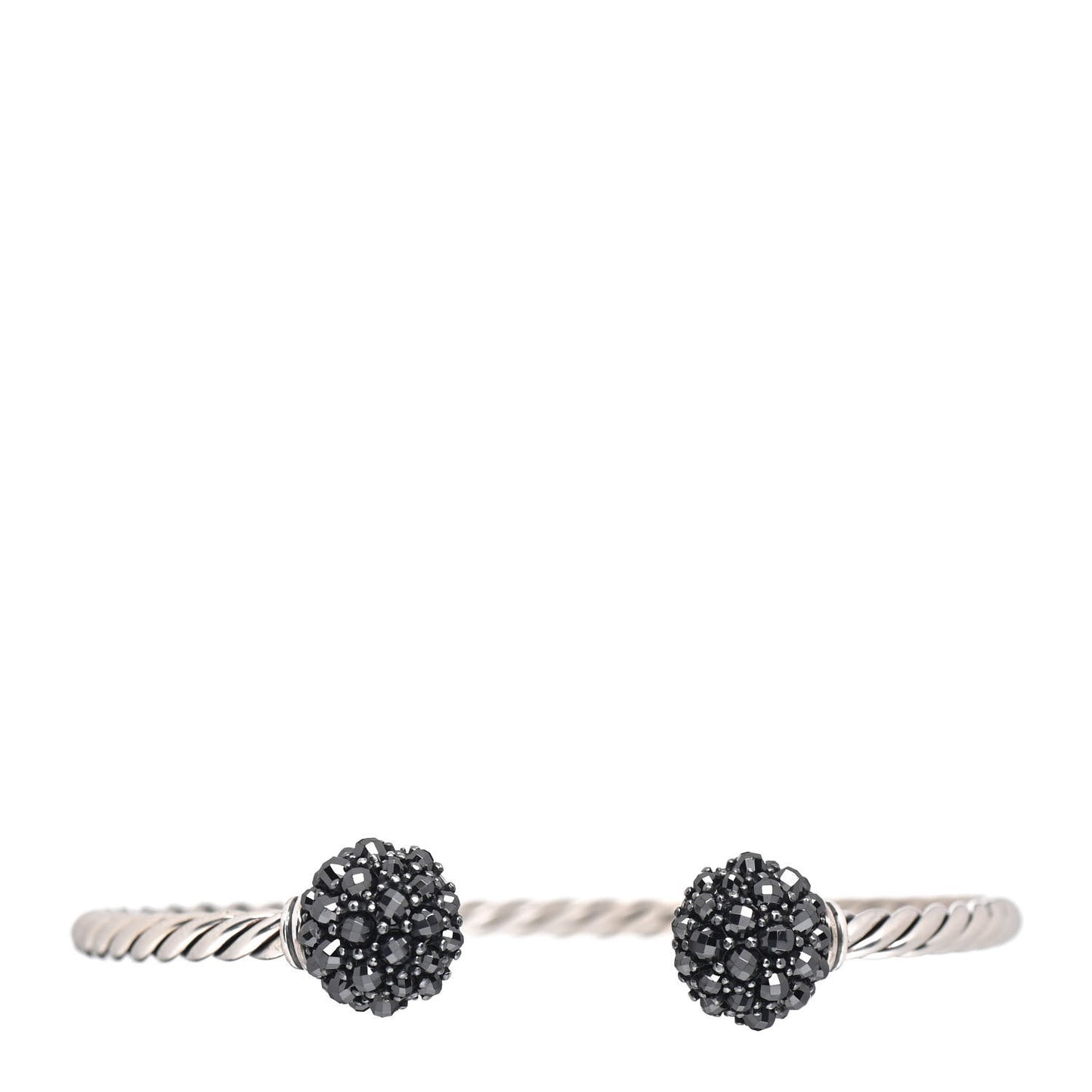 Sterling Silver Hematite Osetra Cuff Bracelet