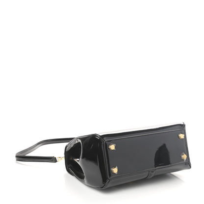 Celine Patent Calfskin Small 16 Top Handle Bag Black 4 of 13