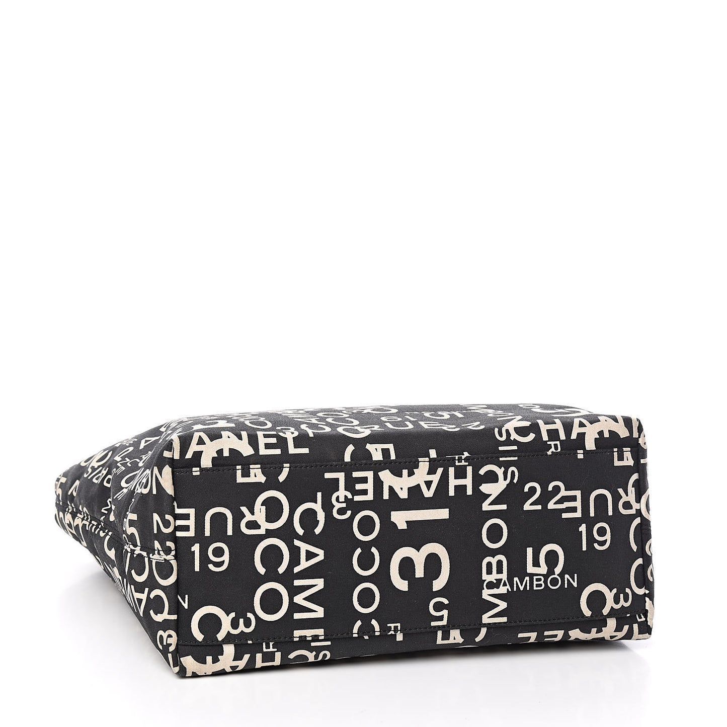 Canvas 31 Rue Cambon Beach Tote Black