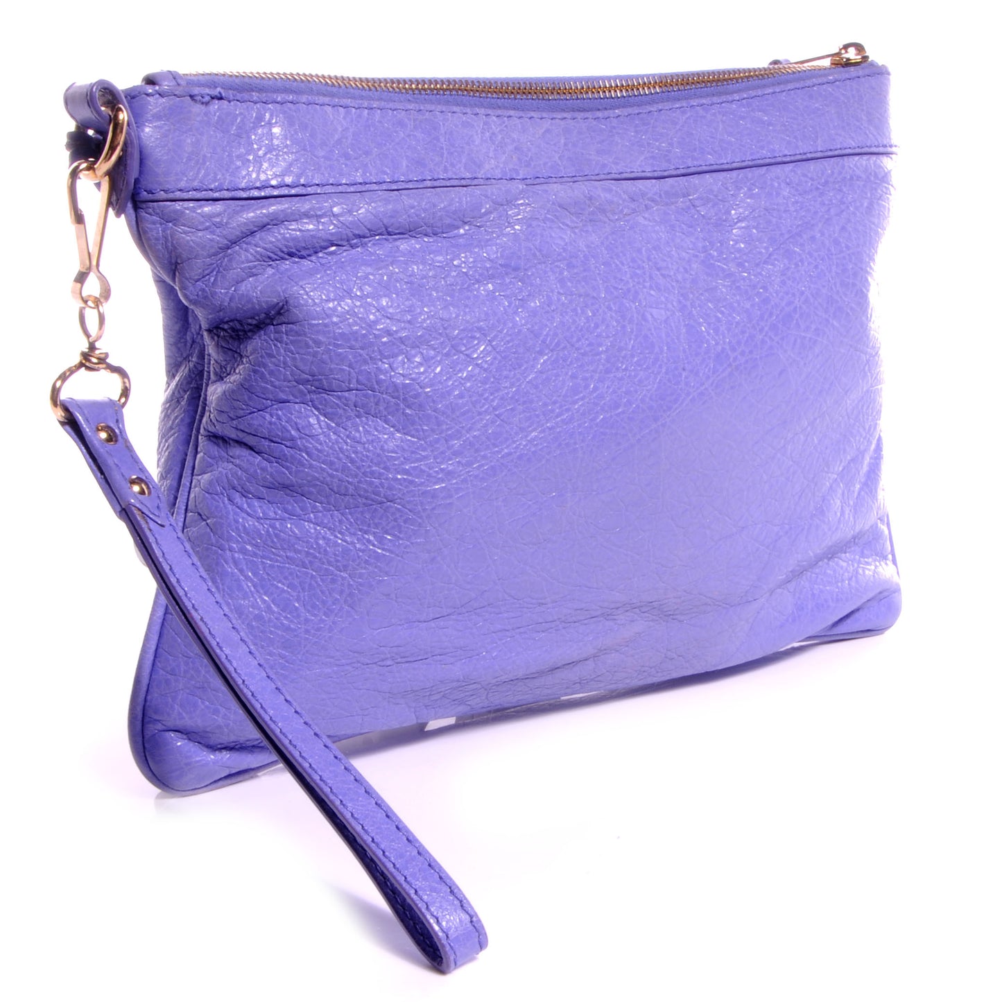 Agneau Giant 12 Rose Gold Hardware Handle Clutch Mauve