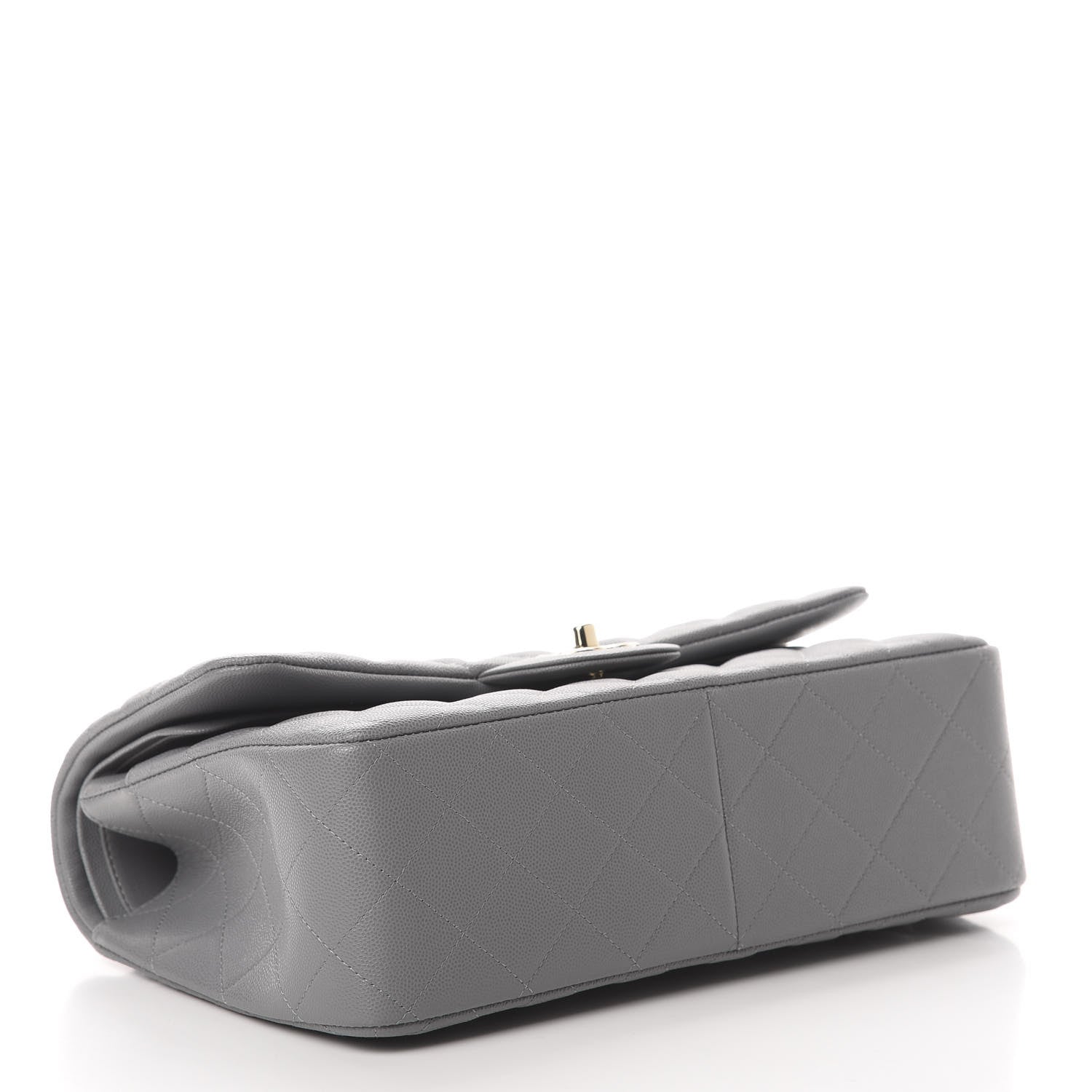 Chanel Caviar Quilted Jumbo Double Flap Grey 4 of 11