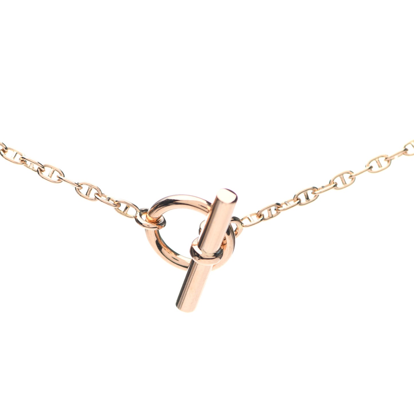 18K Rose Gold Diamond PM New Farandole Pendant Necklace ST