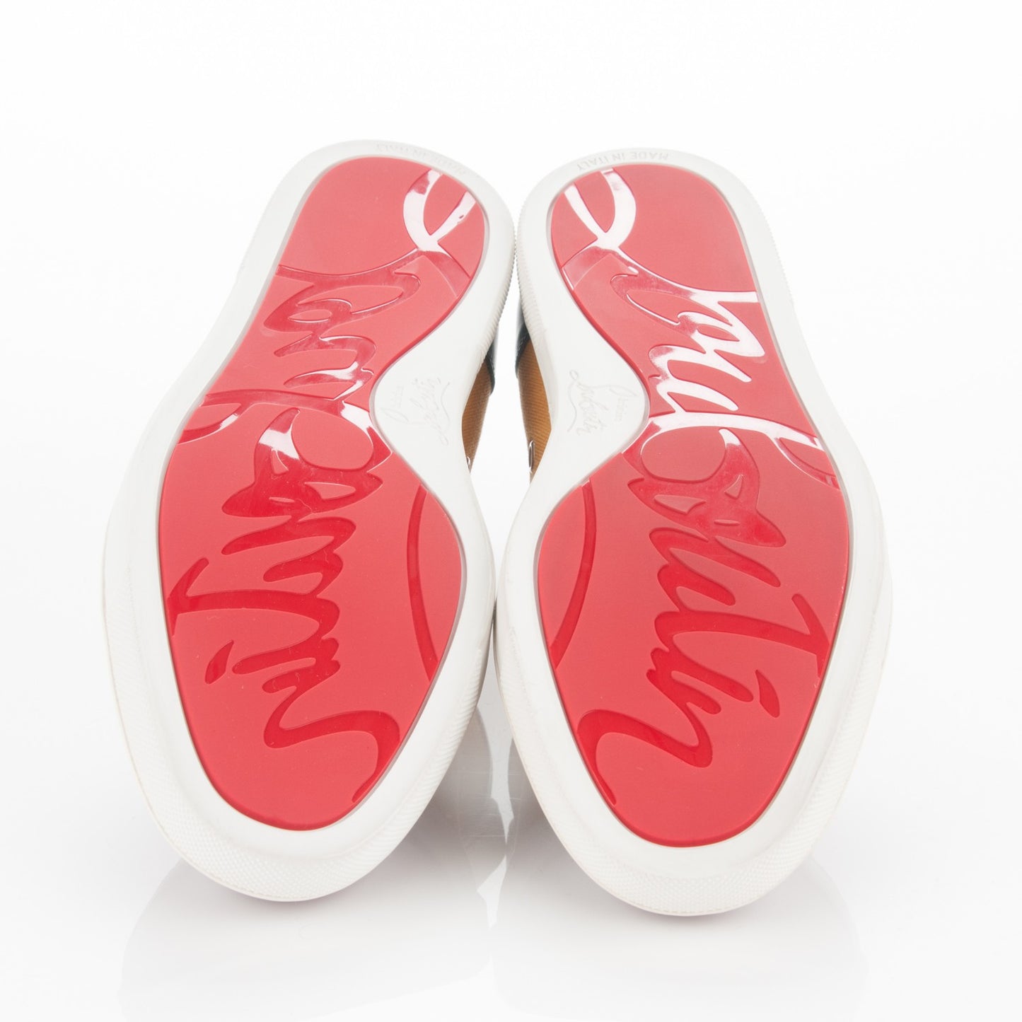Canvas Calfskin Gondoliere Flat Sneakers 40.5 Version Jaune