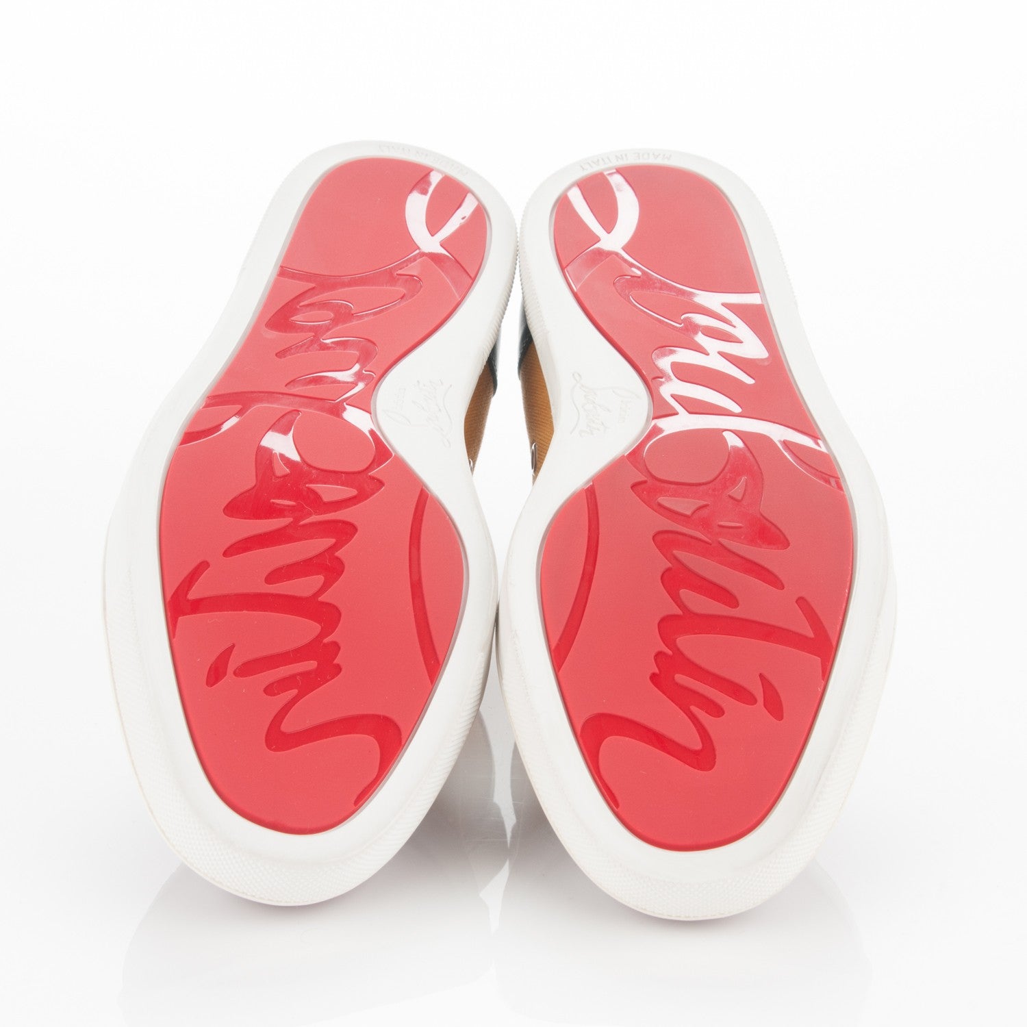 Christian Louboutin Canvas Calfskin Gondoliere Flat Sneakers 40.5 Version Jaune 5 of 7